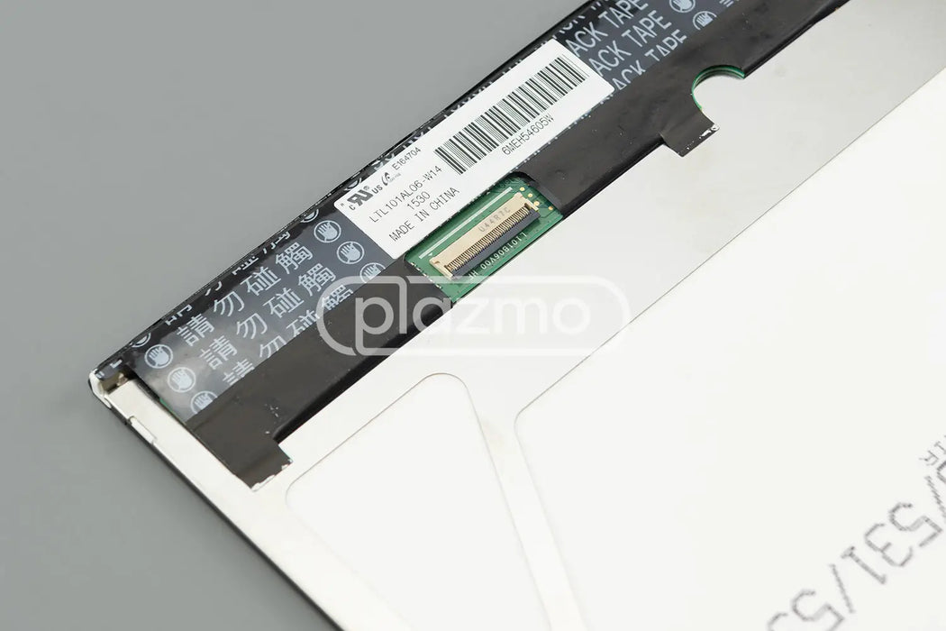 Black plastic lcd panel backside with green connector and white label for 10.1 inch samsung ltl101al06-104 display panel