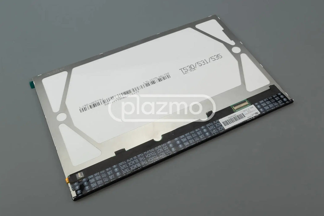 Silver-framed lcd display panel for 10.1 inch samsung ltl101al06-104 with white screen and black circuitry along bottom edge