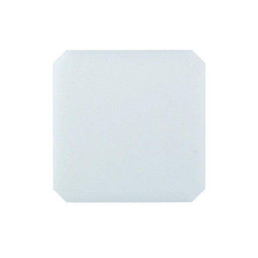 Sleek frosted white square glass diffusion plate 69mm x 69mm with softly rounded corners for backlight diffuser plate use