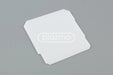 White rectangular cardboard backlight diffuser plate 72mm x 73mm with angled edges for optimal light transmittance