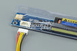 Blue ccfl inverter board for universal 2-lamp lcd panels with white connectors yellow warning label and black wire