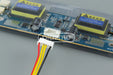 Universal 4-lamp ccfl inverter board with yellow transformers and yellow wire for 10-13vdc lcd panels