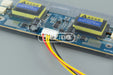 Blue ccfl inverter board with yellow high voltage transformers white connector and red yellow wire for 10-13vdc use