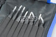 Set of seven black metal precision tweezers with clear plastic tips in gray case for complete lcd disassembly toolkit