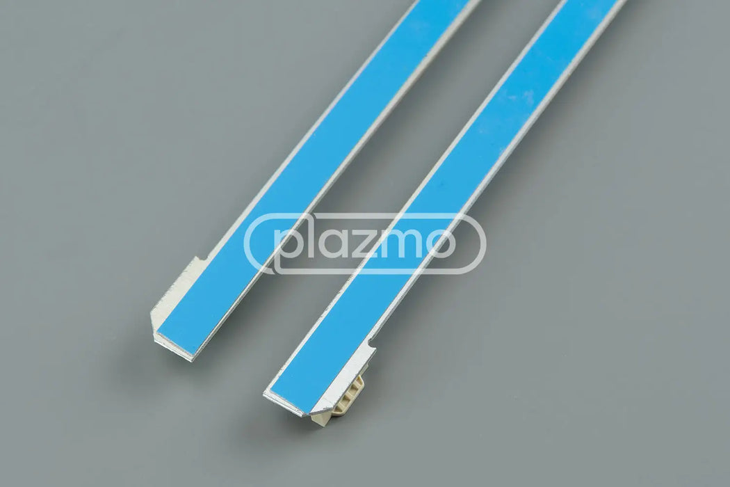 Two slim metallic led backlight strips with bright blue adhesive backing for lg 49 inch v16 art3 uhd signage display