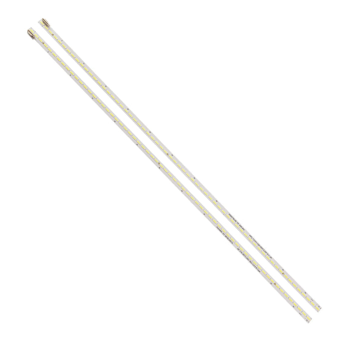 Two white led backlight strips with evenly spaced diodes for lg 49 v16 art3 uhd signage commercial display