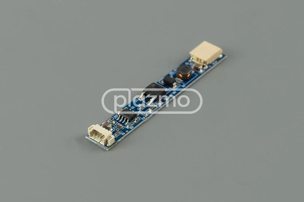 Blue rectangular circuit board with beige connectors and black components for universal led replacement kit