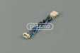 Blue rectangular circuit board with beige connectors and black components for universal led replacement kit