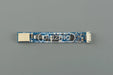 Blue rectangular universal led circuit board with electronic components for led replacement in backlight kits