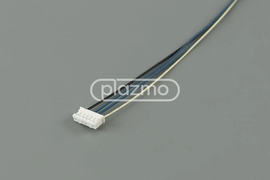White plastic connector with black blue and silver wires for universal led backlight kit led replacement use