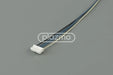 White plastic connector with black blue and silver wires for universal led backlight kit led replacement use