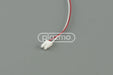 White plastic connector with red and white wires for universal led backlight kit and led replacement strip