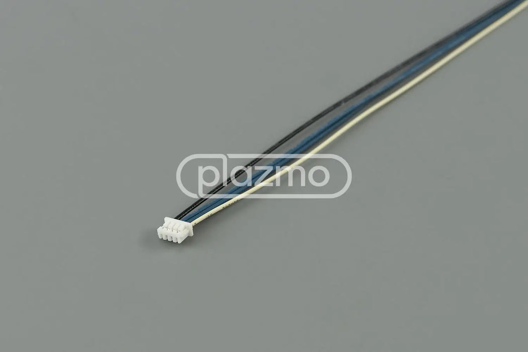 White plastic connector with black blue and beige wires for universal led backlight kit and led strip replacement