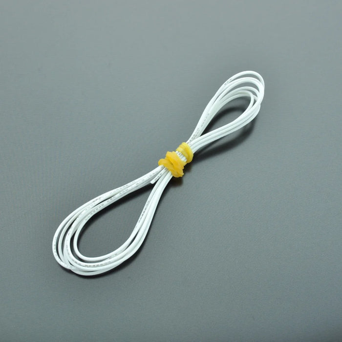 White High Voltage Return Wire - BY THE FOOT — Plazmo Industries