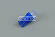Blue t10 led indicator lamp with clear concave head lens and two metal contacts for 12 vdc use