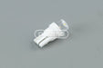 White wedge led indicator lamp t10 12 vdc with clear concave head lens and two metal contacts